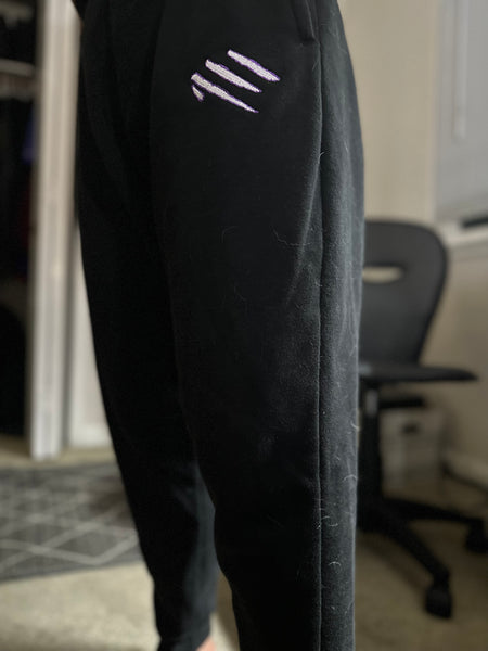 Joggers - Black with White Lettering